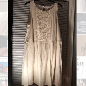 NWOT Cream Crotchet Dress